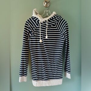 LAST CHANCE Ampersand Ave Double Hood Knotted Sweatshirt